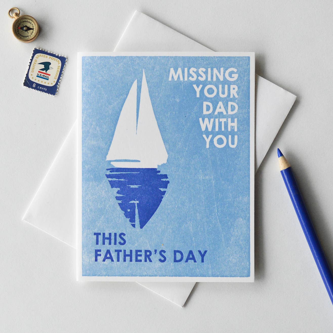 Missing Dad on father's day, With You | Sympathy Card
