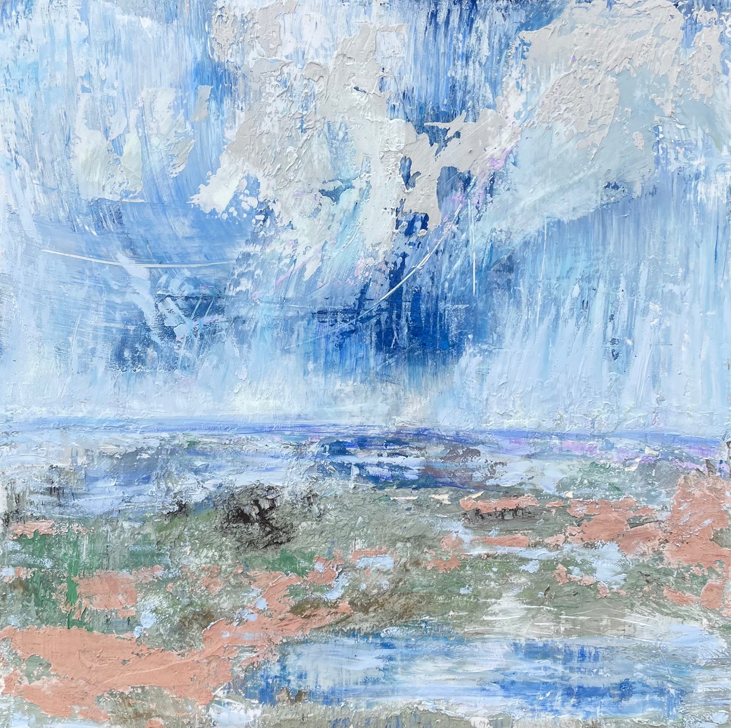 Mystery Of The Sea - 36" x 36" Fresco Painting