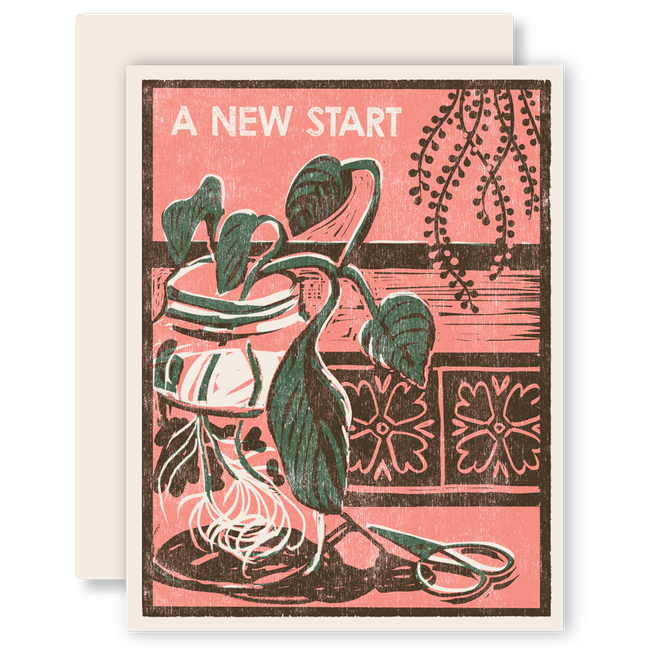 A New Start Letterpress Card