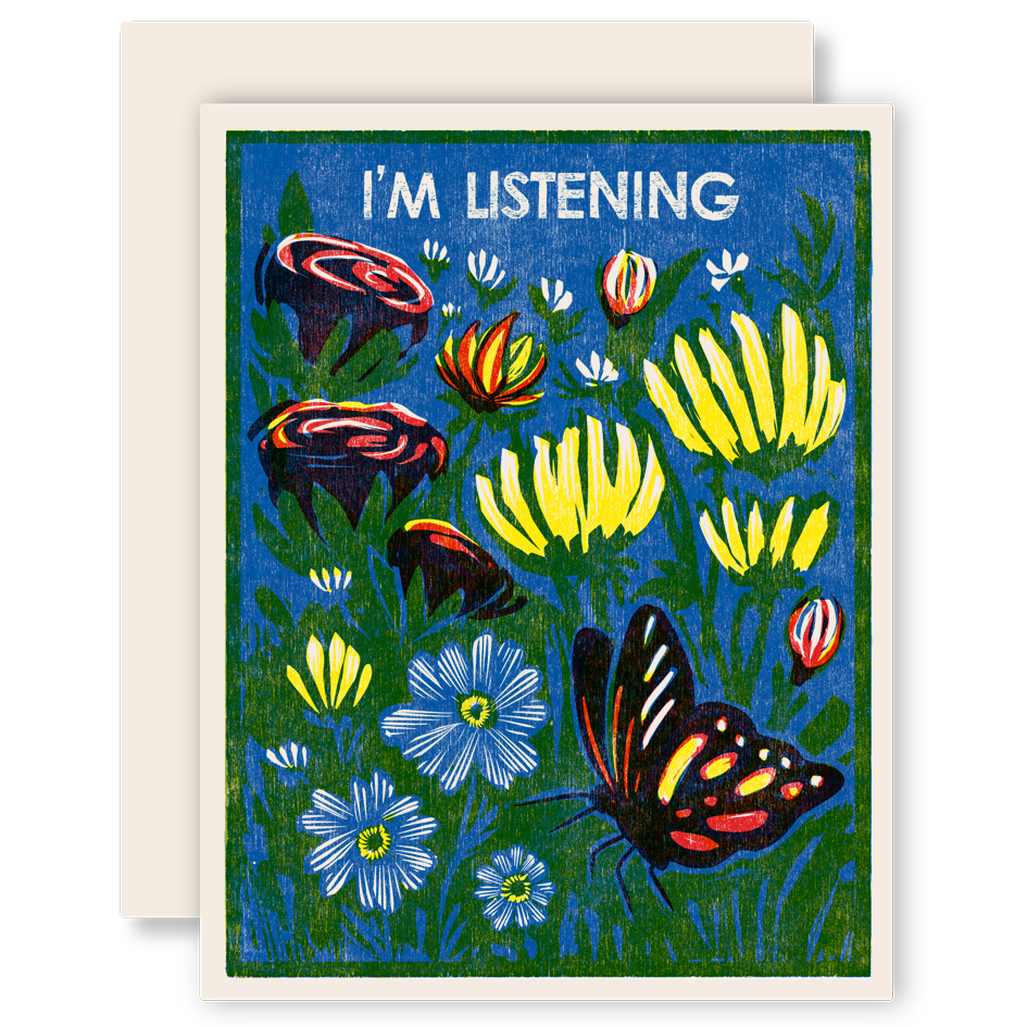 I'm Listening Letterpress Card