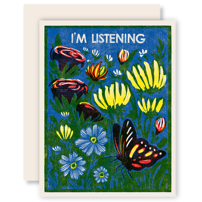 I'm Listening Letterpress Card