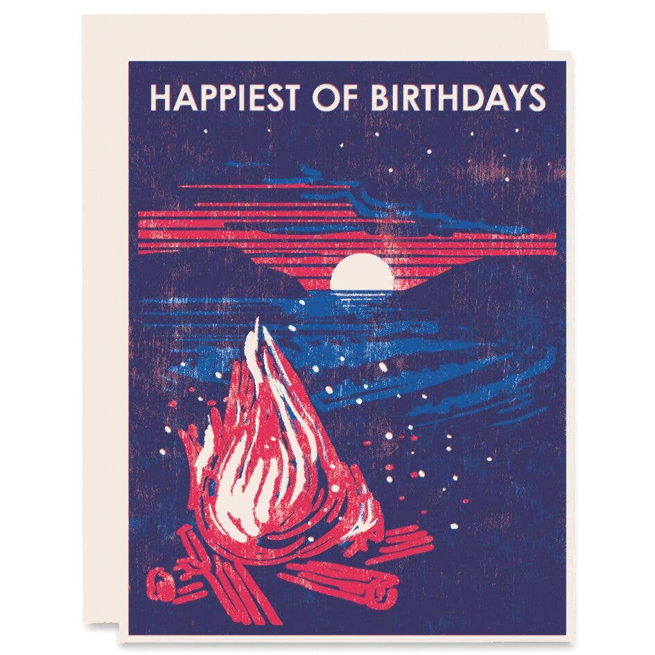 Happiest of Birthdays - Beach Bonfire Card