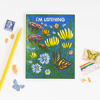 I'm Listening Letterpress Card