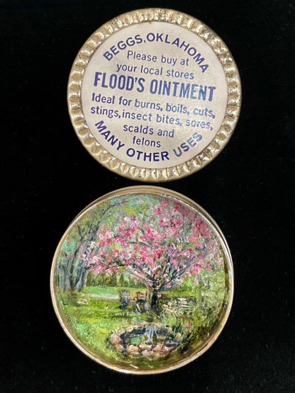 Claire's Yard in Flood's Ointment - Single Medicine Tin Painting