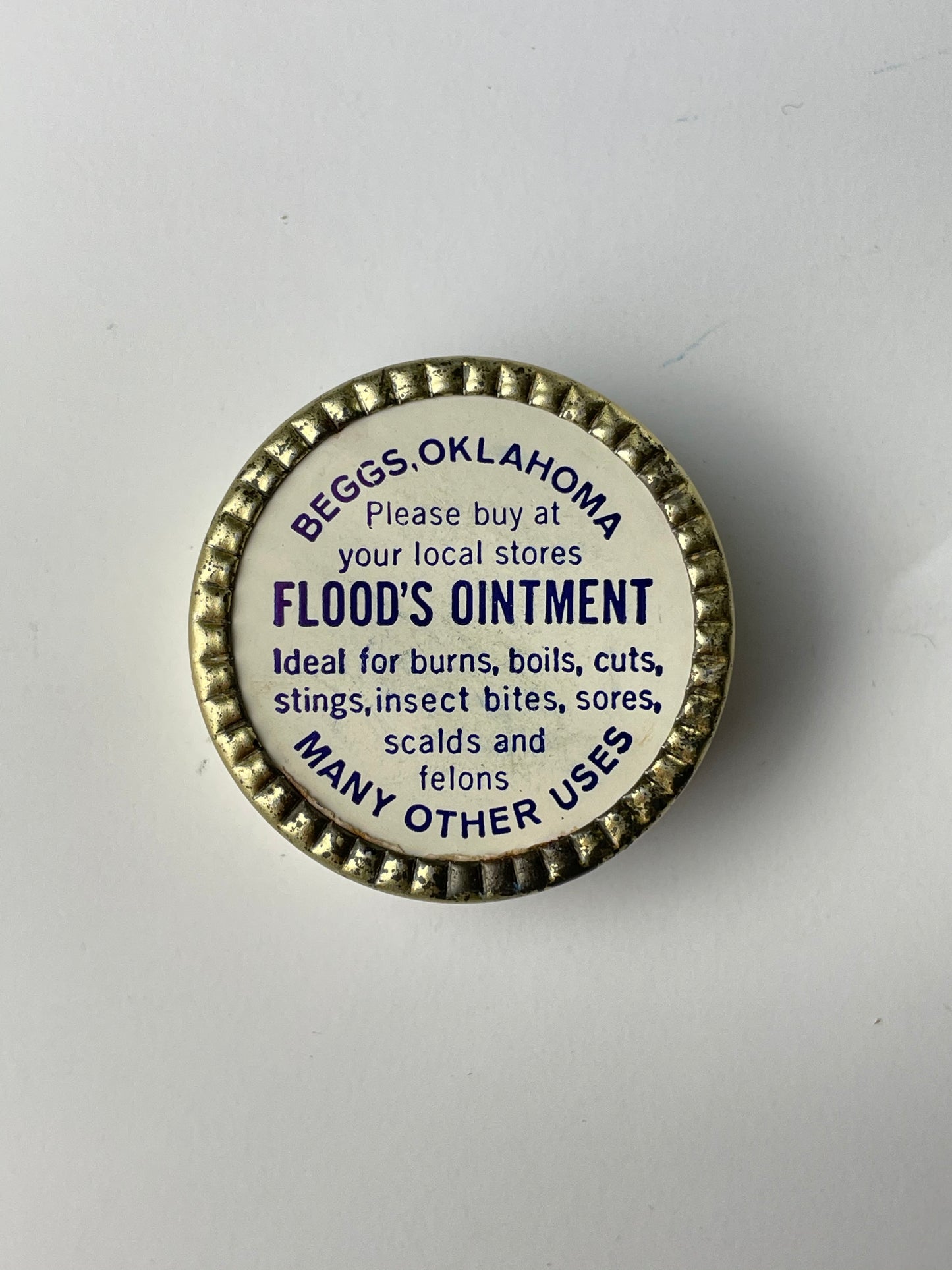 Flood's Ointment Tin Lid