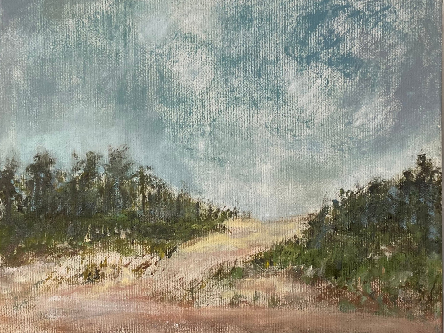 "Sandy Path" - Traditional Landscape Oil Painting on Panel 8"x 10"